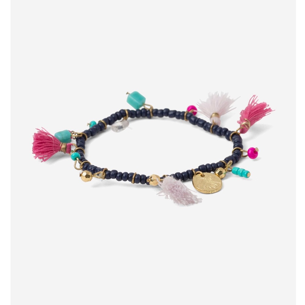 Navy Dancing Charm Bracelet